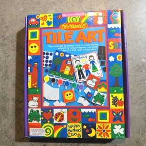 Vintage Ceramic Tile Art Kit Shure Products 2001 Paint Your‎ Own Creative Craft